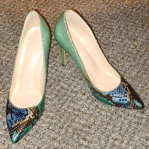 Snake print stilettos